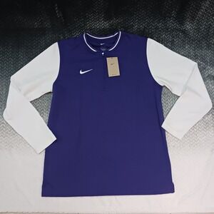 Nike Men's Dri-FIT 1/4 Zip Pullover Top Purple White Size Large NWT FJ9549-513